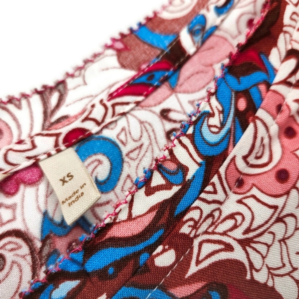 Soft Surroundings Kara Fit & Flare Flowy Pleated Floral Paisley Midi-Maxi Dress - Picture 14 of 16